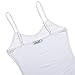 Coreal Full Slip For Women Under Dress Adjustable Spaghetti Strap Knee Length Slips Undergarment Nightwear White