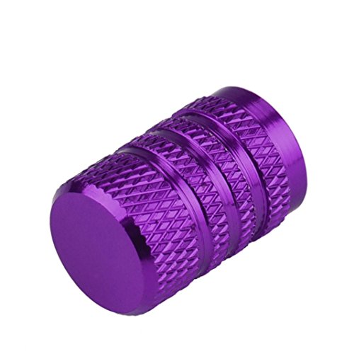 Fullfun 4X Car Truck Bike Tire Wheel Rims Stem Air Valve Caps (Purple)