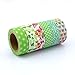 Floral natural dot washi tape,Set of 6 rolls