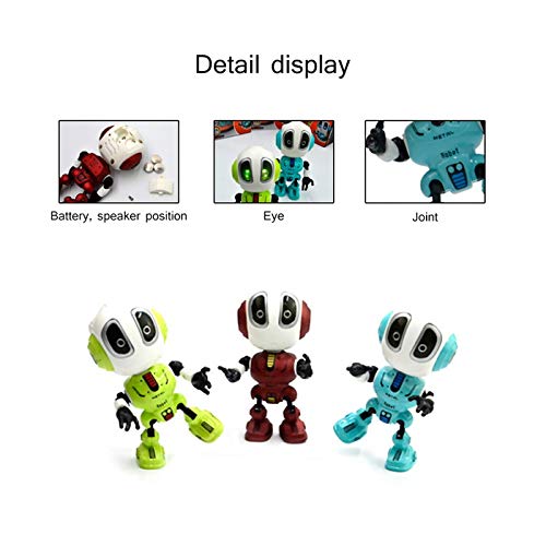 Angoo Kids Voice Changer Recording Smart Robot Toys, 360 Rotating with Lights & Music,Best Early Educational Development Gift, Christmas Year and Birthday Gift (Blue)