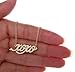 HUAN XUN Custom Name Necklace Personalized Initial Necklaces in Golden Silver
