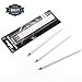 3 Pcs White Charcoal Pencils, Art Drawing Pencils Set - Medium, Sketching Pencils for Dark or Tinted Paper
