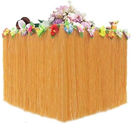 Amazon Com Wgxyihai Floral Decor Hawaiian Luau Table Skirt With