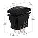 WATERWICH 7 pin Momentary Winch in Out Rocker Toggle Switch Waterproof DC 20A 12V/10A 24V Black Shell/ON-Off-ON DPDT Illuminated Rocker Switch for Auto Truck Boat Marine (Winch in Out Switch)