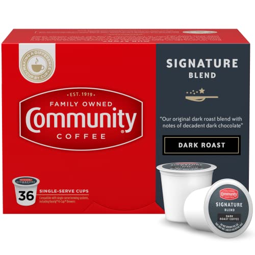 Community Coffee Signature Blend 36 Count Coffee Pods, Dark Roast