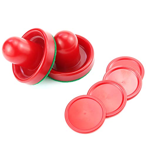 Bignc Light Weight Air Hockey Pushers Red Replacement Pucks (4 Striker