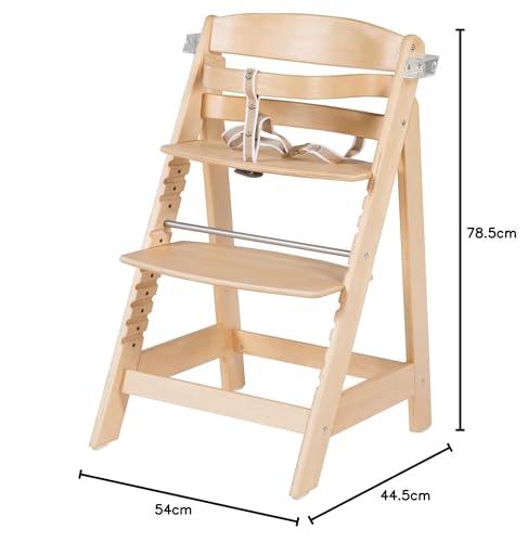 roba “Sit Up Click” Step High Chair Sit Up III with Quick Release and Food Board natural