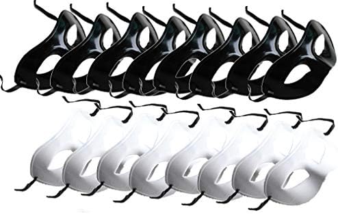 ベネチアン マスク 16個 セット シンプル 仮面 舞踏会 ダンス コスプレ コスチューム パーティー イベント ハロウィン 余興