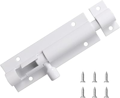 Lmytdo Door Lock Bolts Security Slide Latch 3 Inch Matte Black White