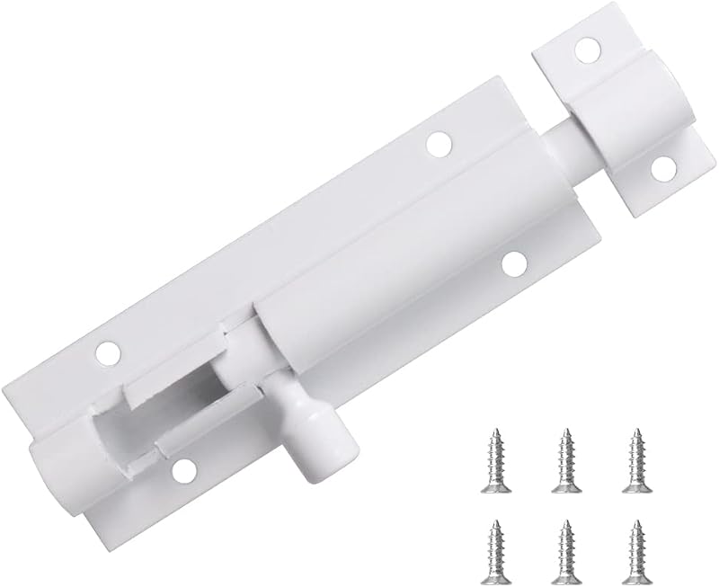 Lmytdo Door Lock Bolts Security Slide Latch 3 Inch Matte Black White