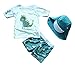 TAIYCYXGAN Baby Toddler Boys Two Pieces Swimsuit Set Boys Dinosaur Bathing Suit Rash Guards with Hat UPF 50+ Blue 2T