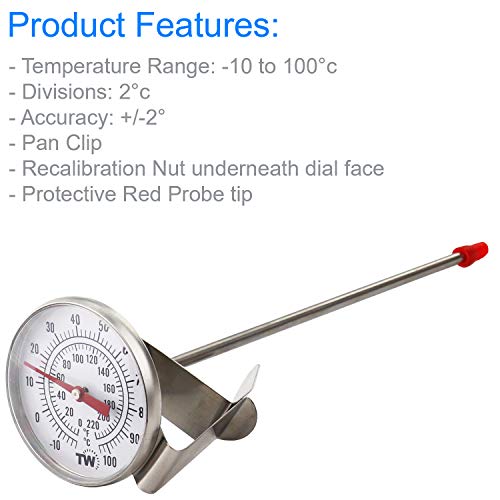 Milk Thermometer for Steaming Milk Pot Thermometer for Yogurt, Coffee