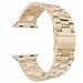 iiteeology Compatible with Apple Watch Band, 42mm 44mm Stainless Steel iWatch Band Link Bracelet with Adapters for Apple Watch Series 2 Series 1 - Champagne Gold