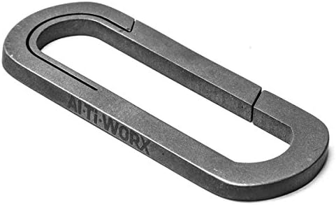 Altiworx Titanium Uniclip Carabiner Bead Blasted (50mm)