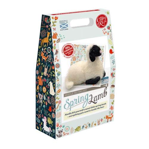 The Crafty Kit Co. Spring Lamb Needle Felting Kit - Includes