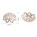 PandaHall Elite Jewelry Making Metal Brass Multi-Petal Hollowed Bead Caps Flower Cup Shape Beads 12x3mm Rose Gold 20 Pcs a Bag