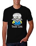 Hot Ass Tees Men's Thug Life Minion Funny Parody T-shirt Black XXX-LARGE