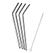 Stainless Steel Drinking Straws, Set of 4, Fits 20 Oz & 30 Oz Cups Free Cleaning Brushed Included
