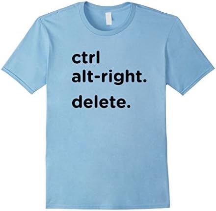 Men's Ctrl Alt Right Delete Political Nerd Shirt 2XL Baby Blue