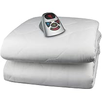 Amazon.com: Biddeford Blankets 6 Ounce Quilted Electric Heated Mattress Pad  with Digital Controller, King, White : Home u0026 Kitchen