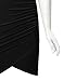 CTC Womens Deep V Neck 3/4 Sleeve Tulip Bodycon Dress M BLACK