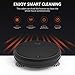 Robot Vacuum Cleaner, Mooka Auto Robotic Vacuum Cleaner with Powerful Suction, Self-Charging, Ultra Quiet, 2600mAH Battery for 2 hours, Suits Wooden/Tiled Floors & Light Carpets (Upgraded)