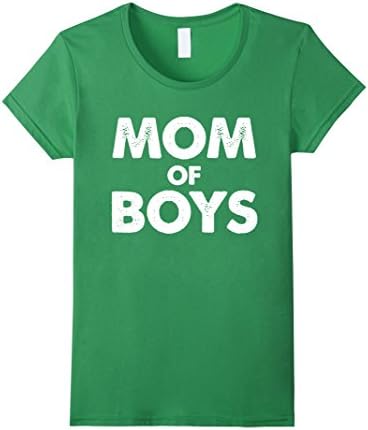 Women's Family Forever Shirts: Mom of Boys Distressed Cute Mama Gift Medium Grass
