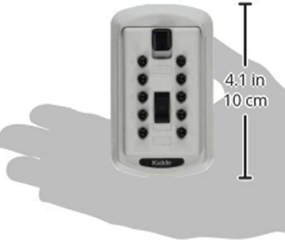 Kidde AccessPoint 001170 KeySafe Original Slimline Push Button Combination Permanent Key Lock Box, 2-Key, Titanium Gray: Home Improvement