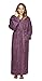 Arus Women's Pacific Style Full Length Hooded Turkish Cotton Bathrobe, S, Plum