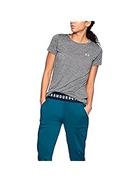 Under Armour playera con dibujo de tejido técnico con dibujo de torsión para mujer