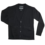 French Toast School Uniform Boys Anti-Pill V-Neck Cardigan Sweater, Black, 10