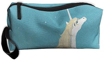 Jewelry Bags For Womens Cosmetic Case With Zipper Cute Unicorns And Girl Travel