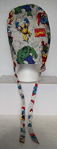 Scrub Hat Superheroes Comic Books Comics Cotton Fabric Nurse Cap Doctor ER Do-Rag Skull - Thumbnail 2