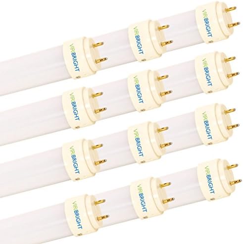 Viribright 750329 40 Watt Replacement T8 LED Light Bulb, G13 Base, Cool White 4000K, Single End Power, Pack of 12