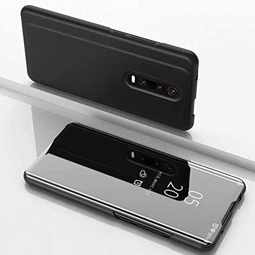 Phone case Electroplating Mirror Horizontal Flip Leather Case for Xiaomi Mi 9T / 9T Pro with Holder(Black) Phone Cover Zhongcheng (Color : Black)