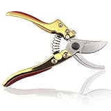 LP Pruner，Sharp Garden Clippers，Tree Trimmers，Professional and durable，Comfortable Slip Less Effort for Men，Women (Golden)