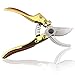 LP Pruner，Sharp Garden Clippers，Tree Trimmers，Professional and durable，Comfortable Slip Less Effort for Men，Women (Golden)