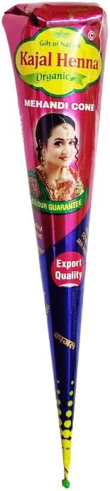 AARNAV Fresh Dark Brown Henna Cones for Temporary Tattoos 25g Pack