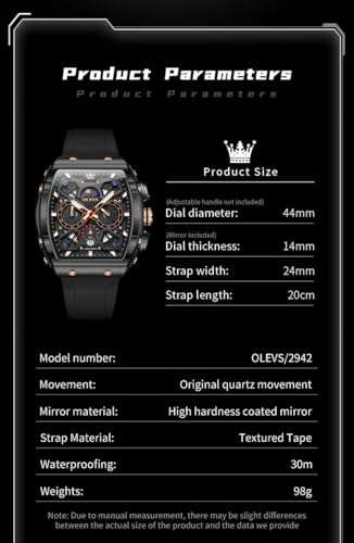 OLEVS Mens Watches Stylish Chronograph Waterproof Luminous Silicon Strap Multifunction Watches for Men Business White Men Wrist Watch
