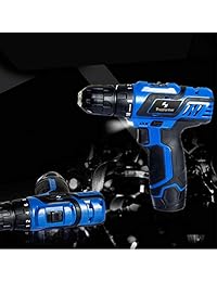Prostormer   Taladro inalámbrico de iones de litio, 12 V 2,0 Ah, 2.5 in, Torca máxima 220 In lbs, 2 velocidades, 1 hora de carga rápida, 18+1 posición con LED, 13 brocas puntas de destornillador y caja de herramientas incluidas