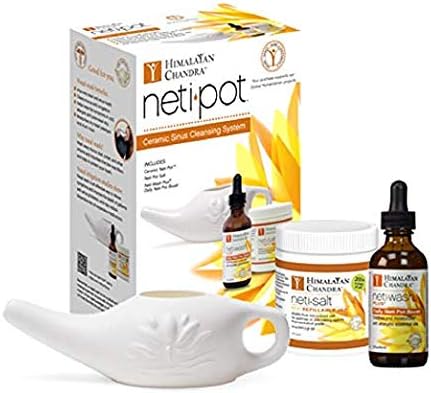 Himalayan Chandra Neti Pot Complete Sinus Cleansing System Starter Kit (Limited Edition)