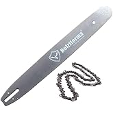 Holzfforma 20inch 3/8 .063 72DL Guide Bar &amp; Full Chisel Saw Chain Combo Compatible with Stihl Chainsaw MS361 MS362 MS380 MS390 MS440 MS441 MS460 MS461 MS660 MS661 MS650