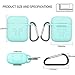 Airpods Case, Airpods Accessories Kits, 10 in 1 Protective Silicone Cover Skin Apple Airpods Anti-Lost Airpods Strap, Airpods Watch Band Holder, Airpods Ear Hook (Light Green and Blue)