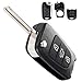 Aupoko Keyless Remote Key Shell Case, 3 Buttons Uncut Flip Folding Entry FOB Shell Replacement for KIA Rondo Sportage Soul Rio