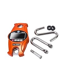 Modern Step   Balanza colgante profesional digital, 660 libras, 300 kilos, con sensor con muelle de recarga, preciso, para caza, pesca, granja, Burnt orange