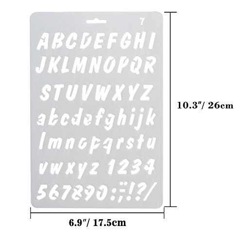 1 NABLUE+Alphabet+Painting+Stencils+Scrapbook