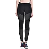 Lookatool Women High Waist Fitness Yoga Sport Pants Nine Points Leggings (S, Black)