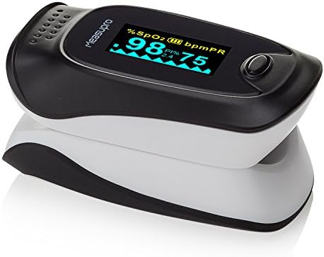 MeasuPro Instant Read Digital Pulse Oximeter, Oxygen Sensor and Pulse Rate Monitor with Carry Case and Lanyard