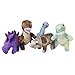 5 Pack Dinosaur Plush Soft Stuffed Animal Playset With Carrying Case