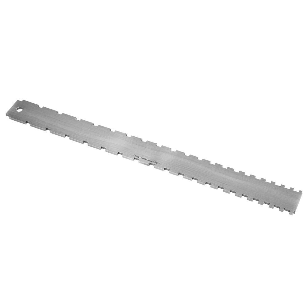 Guitar Straight Edge Tool, Fingerboard Fretboard Measuring Tool 24.75 Notched Straight Edge Luthiers Tool for Guitars Neck Leveling Accessory